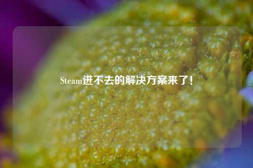 详细阅读:Steam进不去的解决方案来了! Steam进不去的解决方案来了!