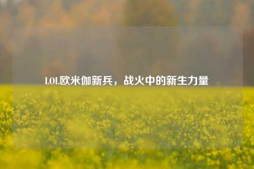 LOL欧米伽新兵，战火中的新生力量