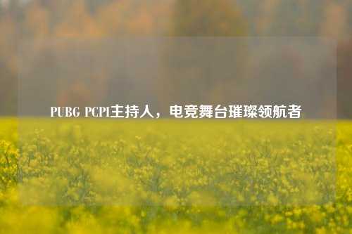 PUBG PCPI主持人,电竞舞台璀璨领航者