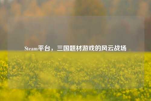 Steam平台，三国题材游戏的风云战场