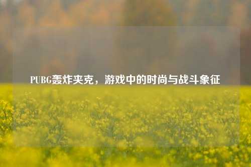 PUBG轰炸夹克，游戏中的时尚与战斗象征