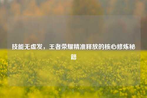 技能无虚发，王者荣耀精准释放的核心修炼秘籍
