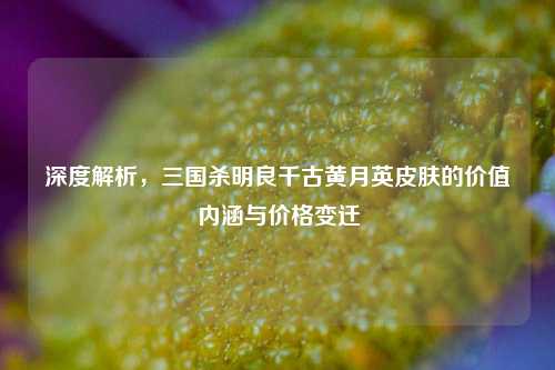深度解析，三国杀明良千古黄月英皮肤的价值内涵与价格变迁