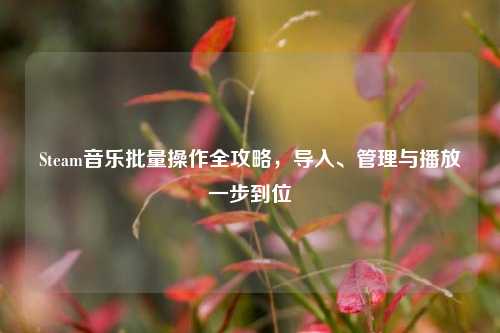 Steam音乐批量操作全攻略，导入、管理与播放一步到位