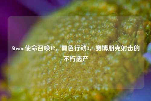 Steam使命召唤12,黑色行动3,赛博朋克射击的不朽遗产