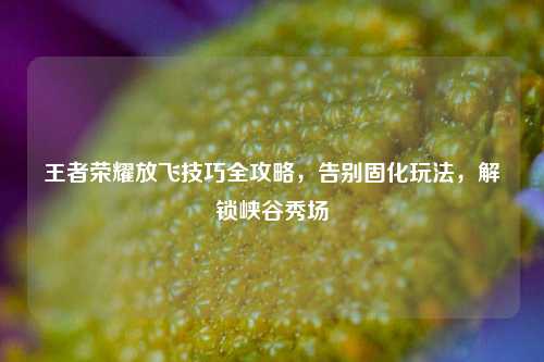 王者荣耀放飞技巧全攻略，告别固化玩法，解锁峡谷秀场
