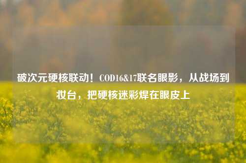破次元硬核联动！COD16&17联名眼影，从战场到妆台，把硬核迷彩焊在眼皮上