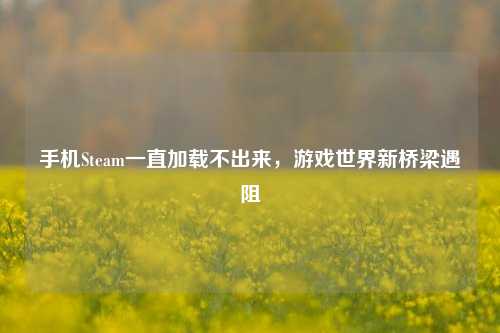 手机Steam一直加载不出来,游戏世界新桥梁遇阻