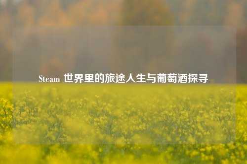 Steam 世界里的旅途人生与葡萄酒探寻