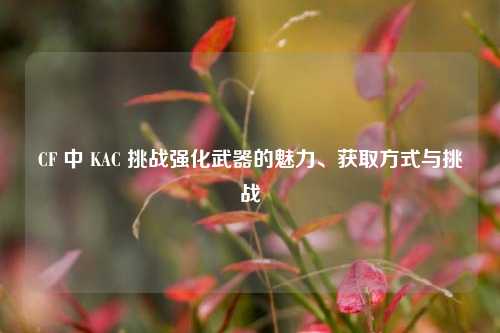CF 中 KAC 挑战强化武器的魅力、获取方式与挑战