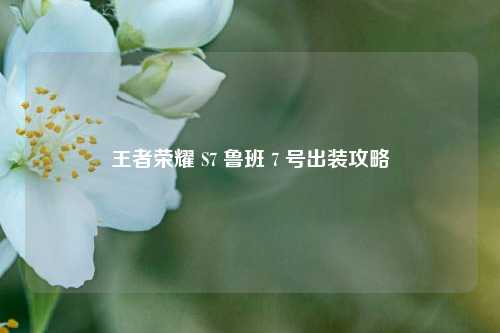 王者荣耀 S7 鲁班 7 号出装攻略