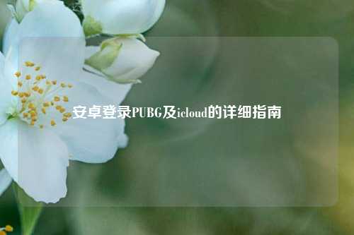 安卓登录PUBG及icloud的详细指南