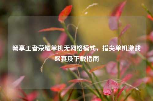 畅享王者荣耀单机无 *** 模式，指尖单机激战盛宴及下载指南