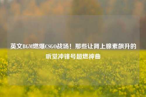 英文BGM燃爆CSGO战场!那些让肾上腺素飙升的听觉冲锋号超燃神曲